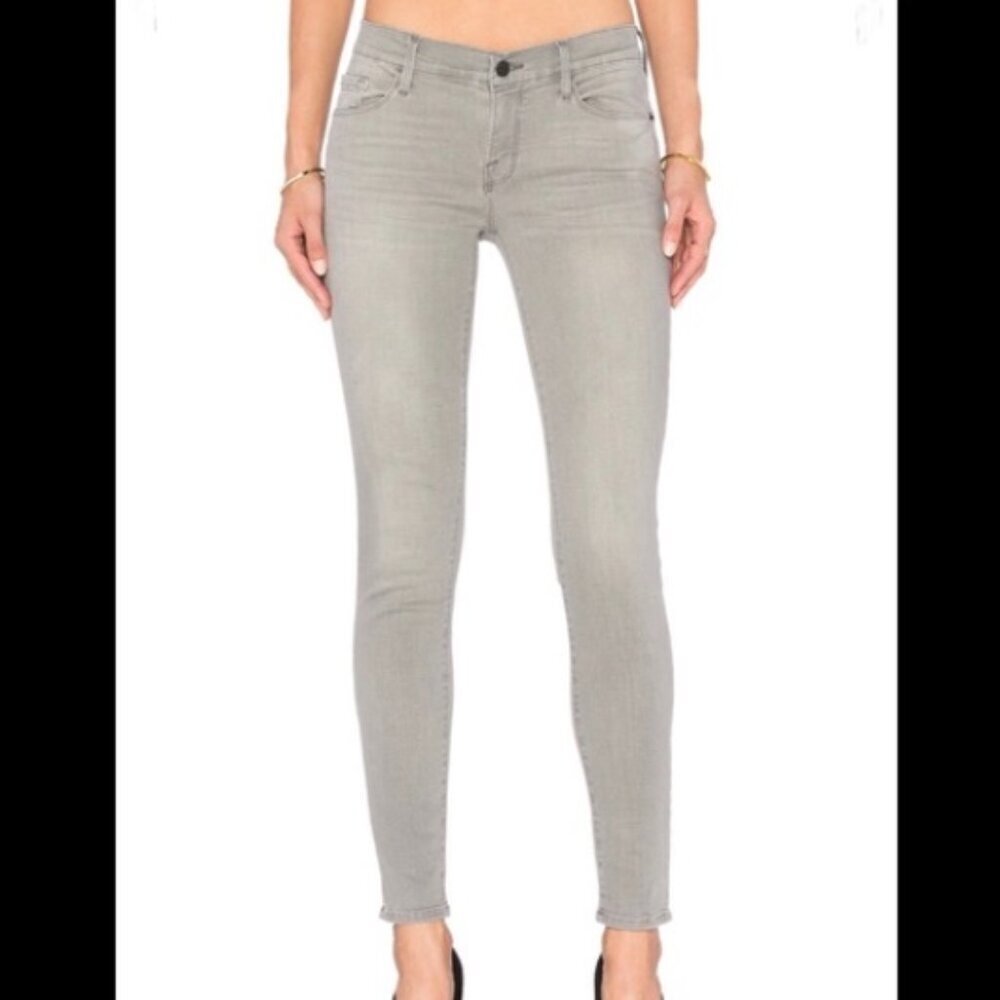Frame Le Skinny De Jeanne Light Grey Jeans Pants Wilton Stretch Size 27 Women's